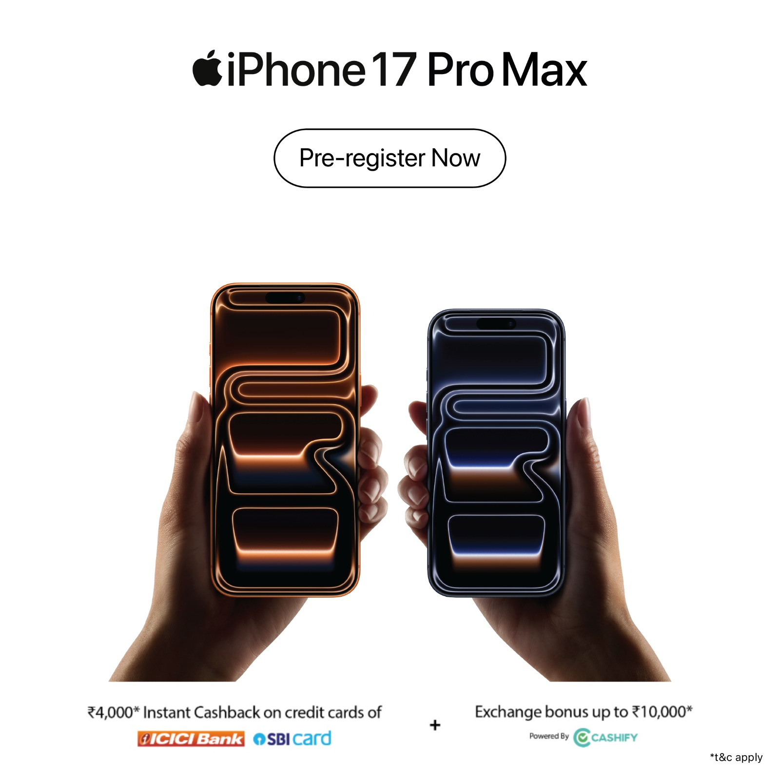 iPhone 17 pro max register