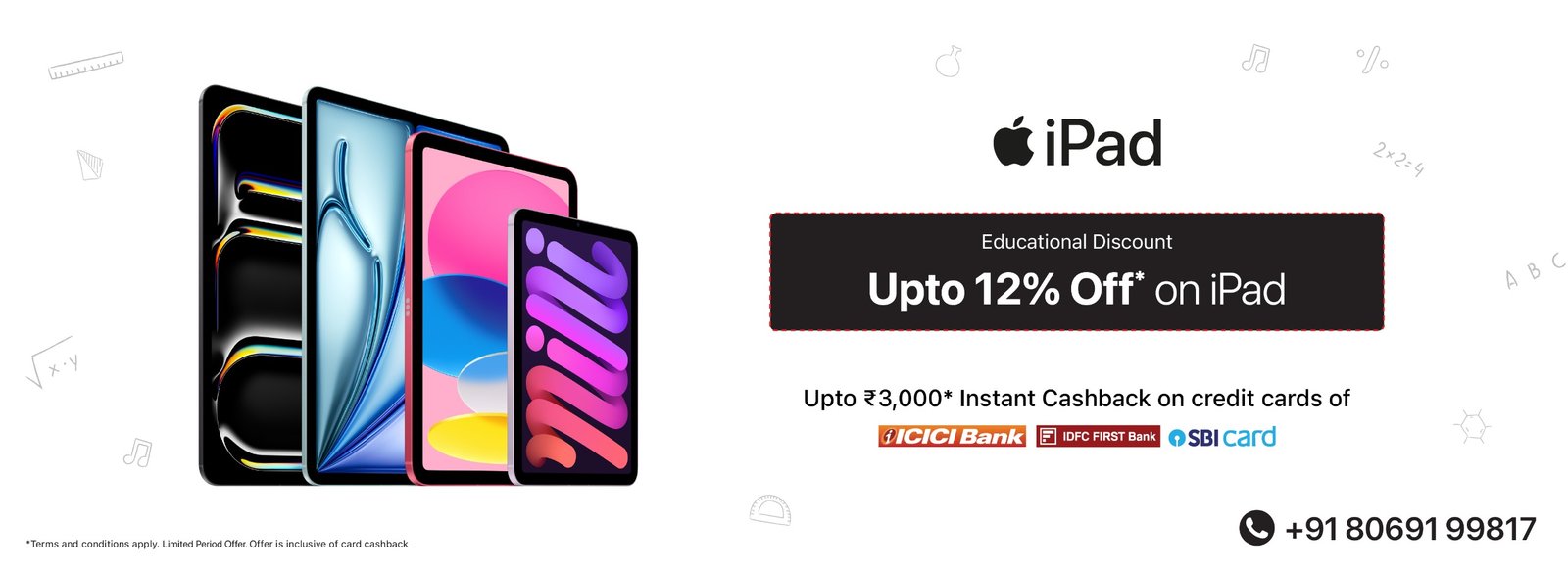 iPad offers banner d