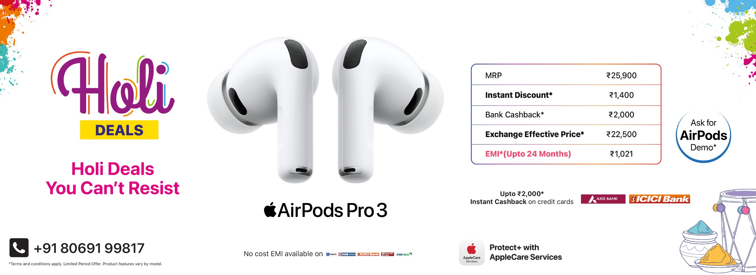 AirPods Pro 3 Holi D banner