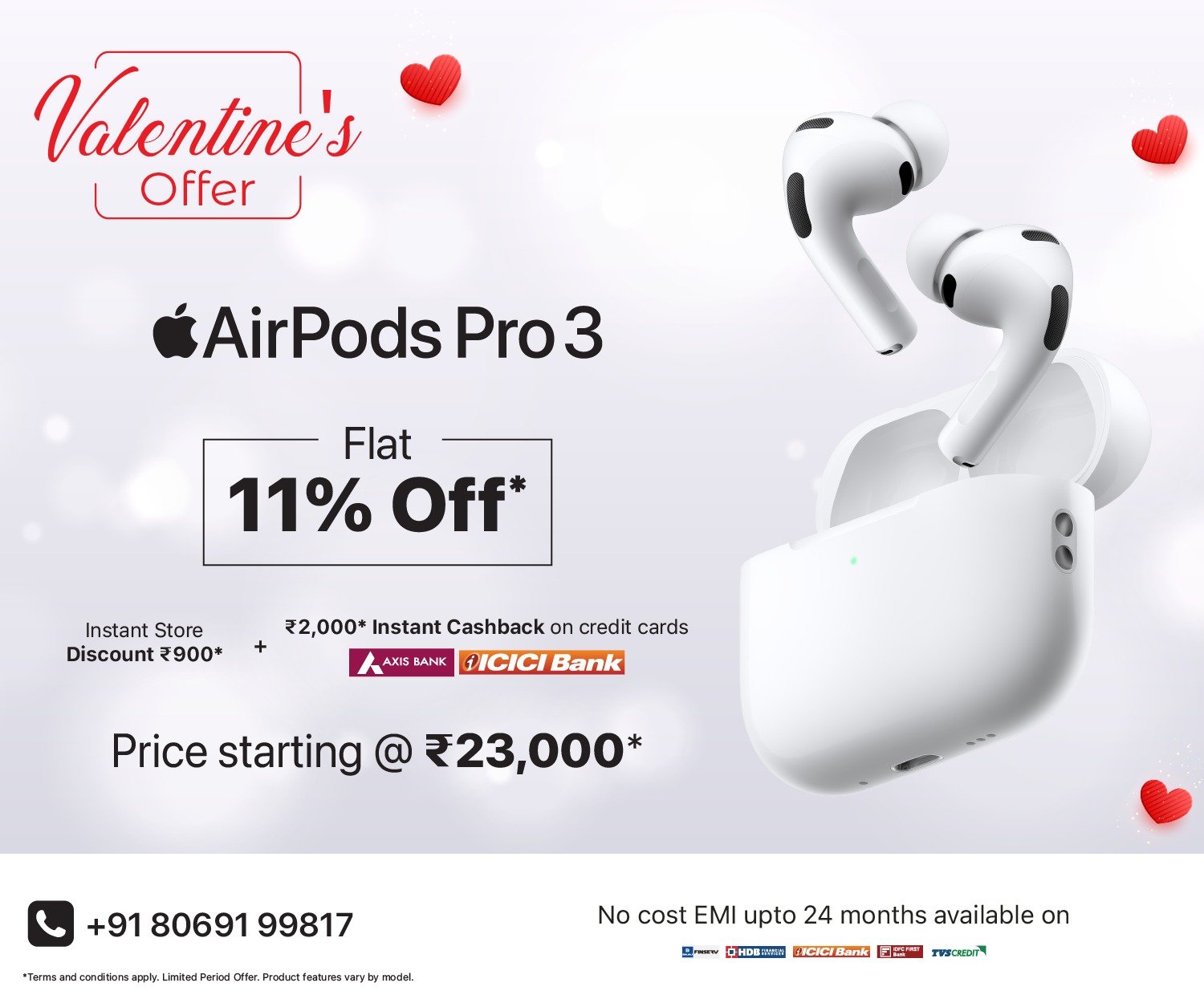 AirPods Pro 3 VDay mob Banner