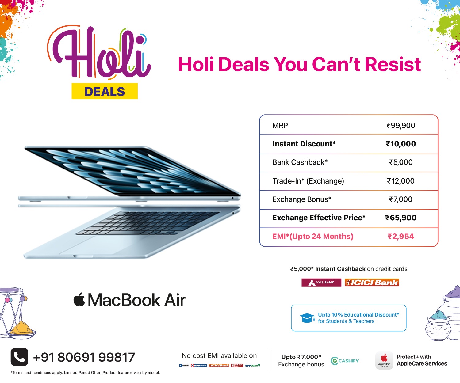 Mac Air Holi M banner
