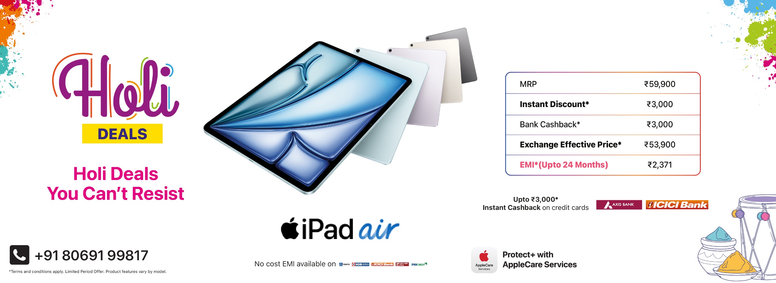 iPad Air Holi D banner