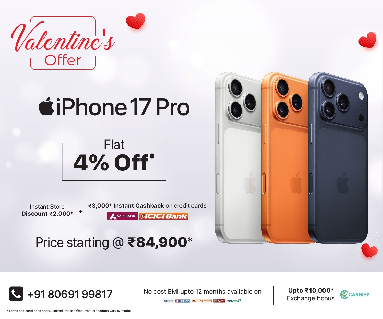 iPhone 17 Pro VDay mob Banner