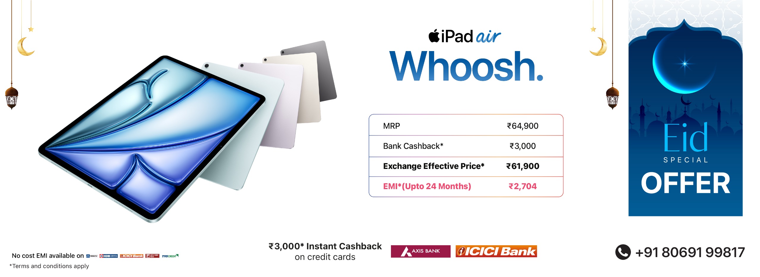 iPad Air M4 Eid banner desk