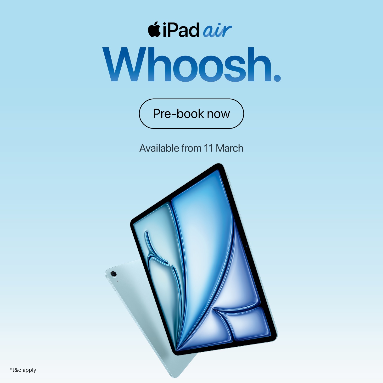 iPad Air M4 Pre-book Now poster