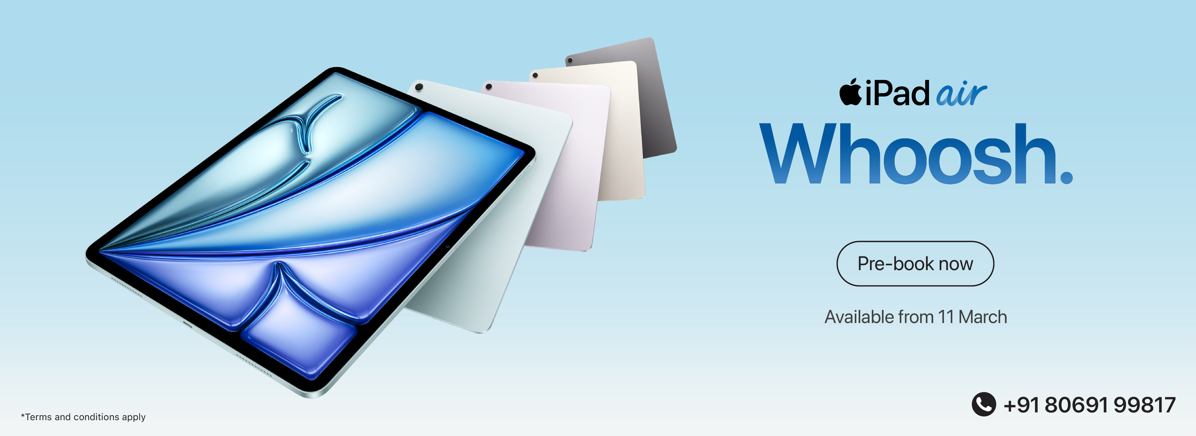 iPad Air M4 prebook banner D