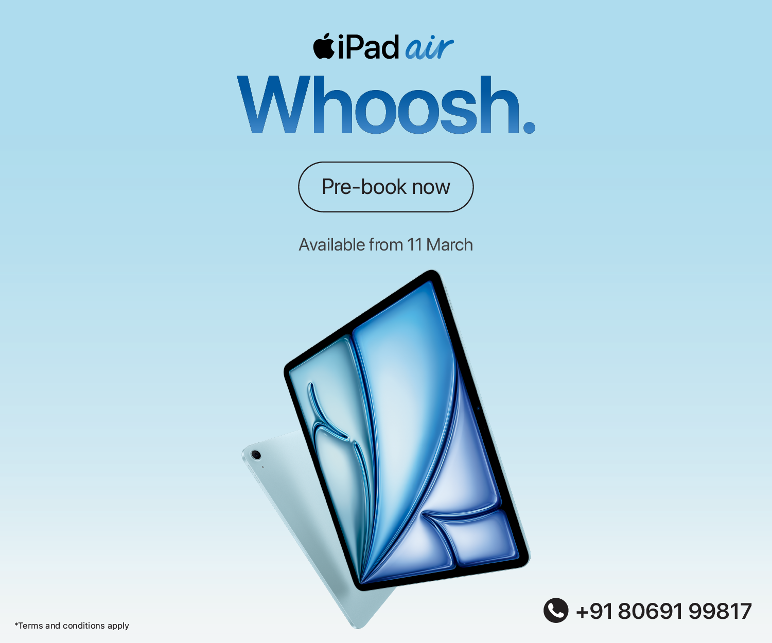 iPad Air M4 prebook banner m