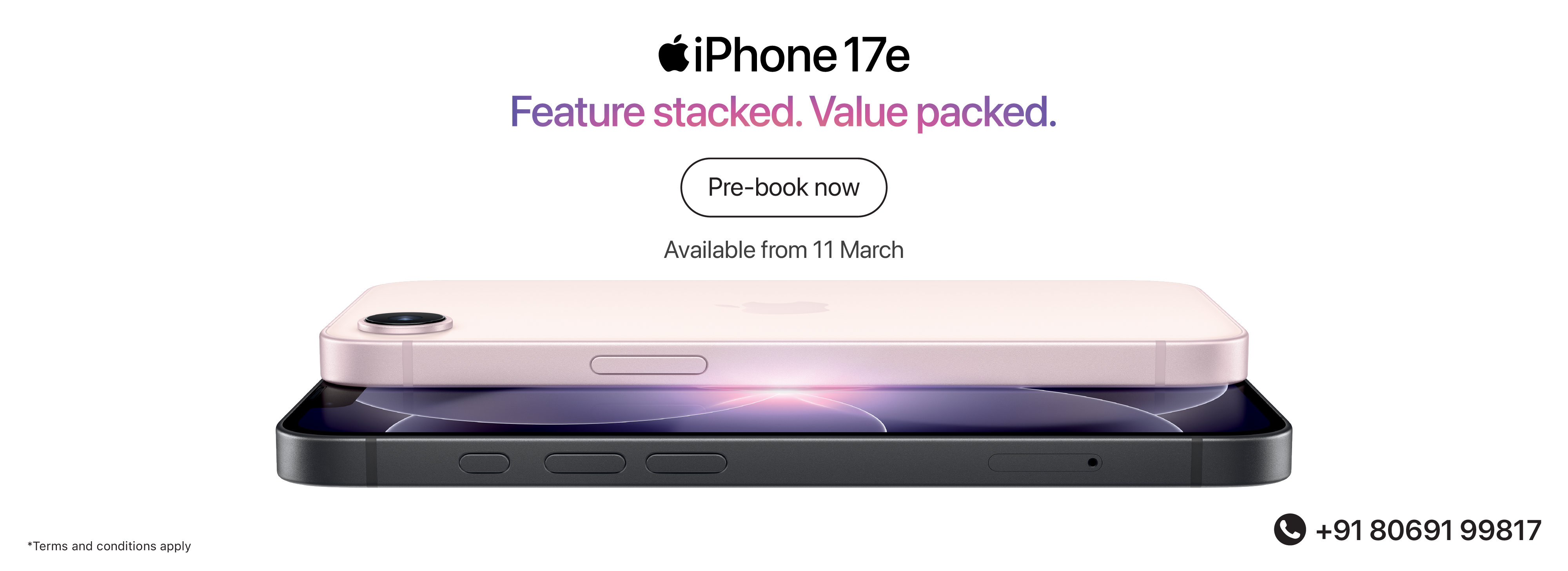 iPhone 17e prebook banner D