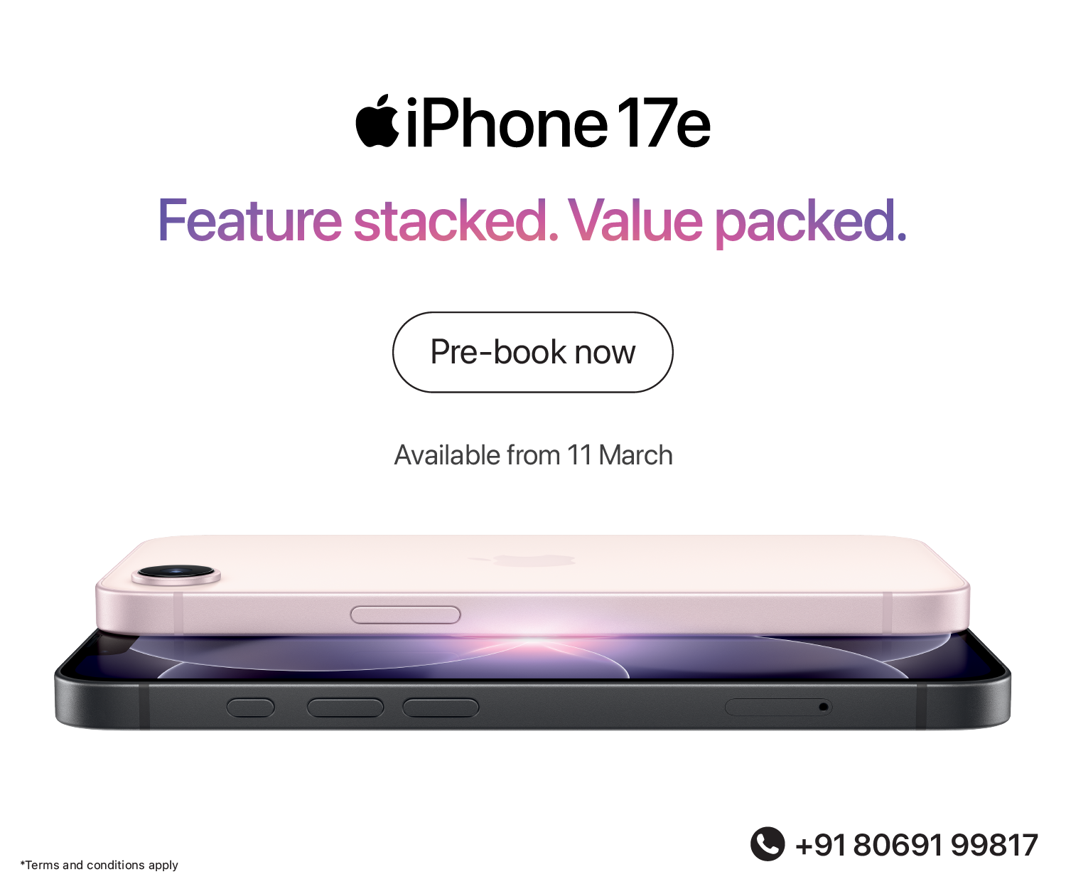 iPhone 17e prebook banner m