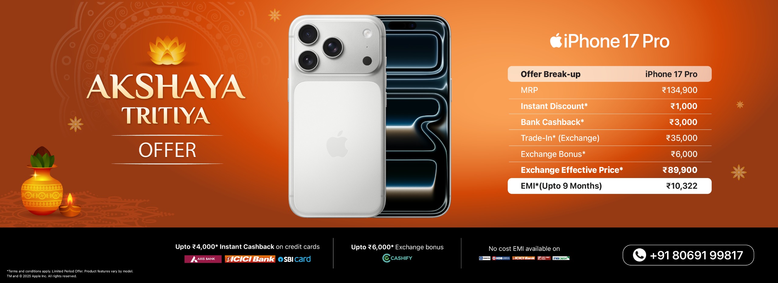 iPhone 17 Pro Akshaya Web banner
