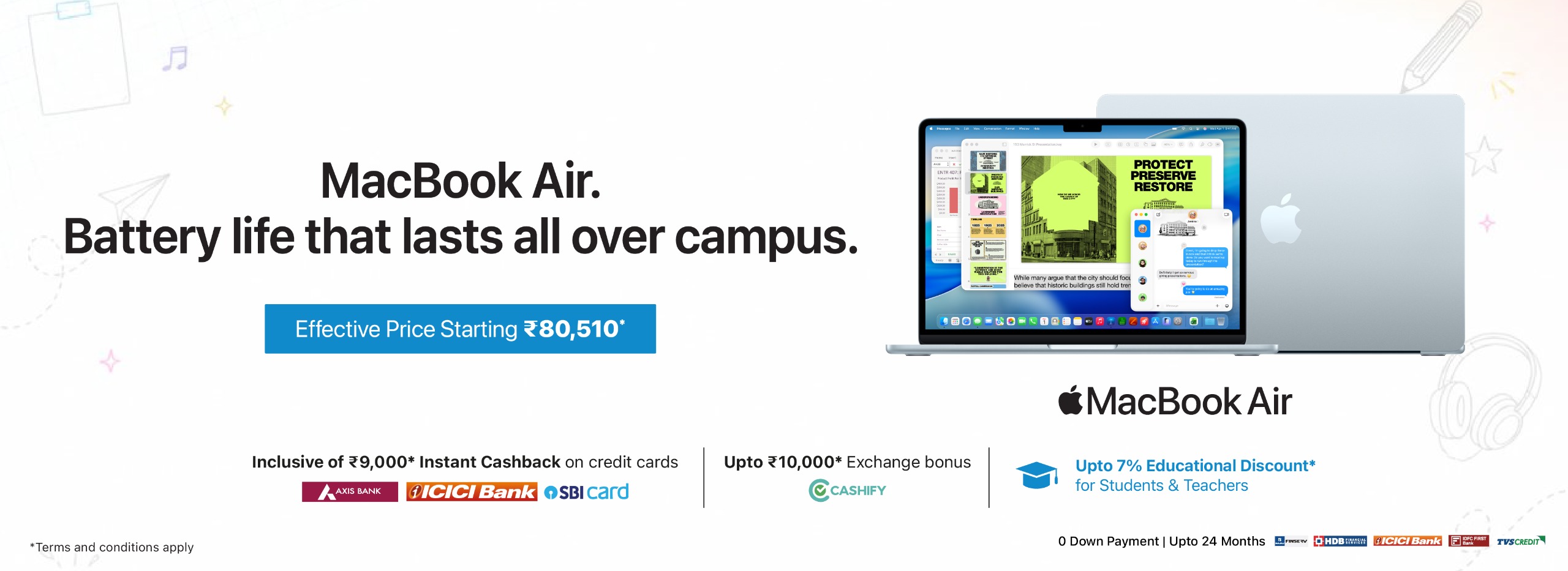 Mac air nw student banner