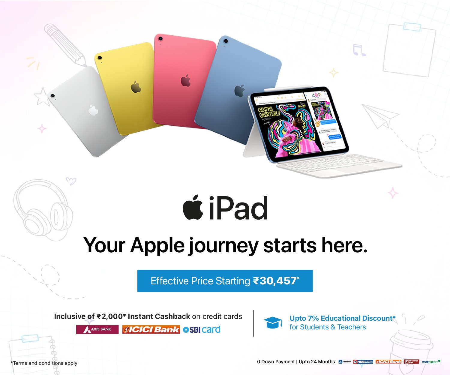 iPad student page banner m