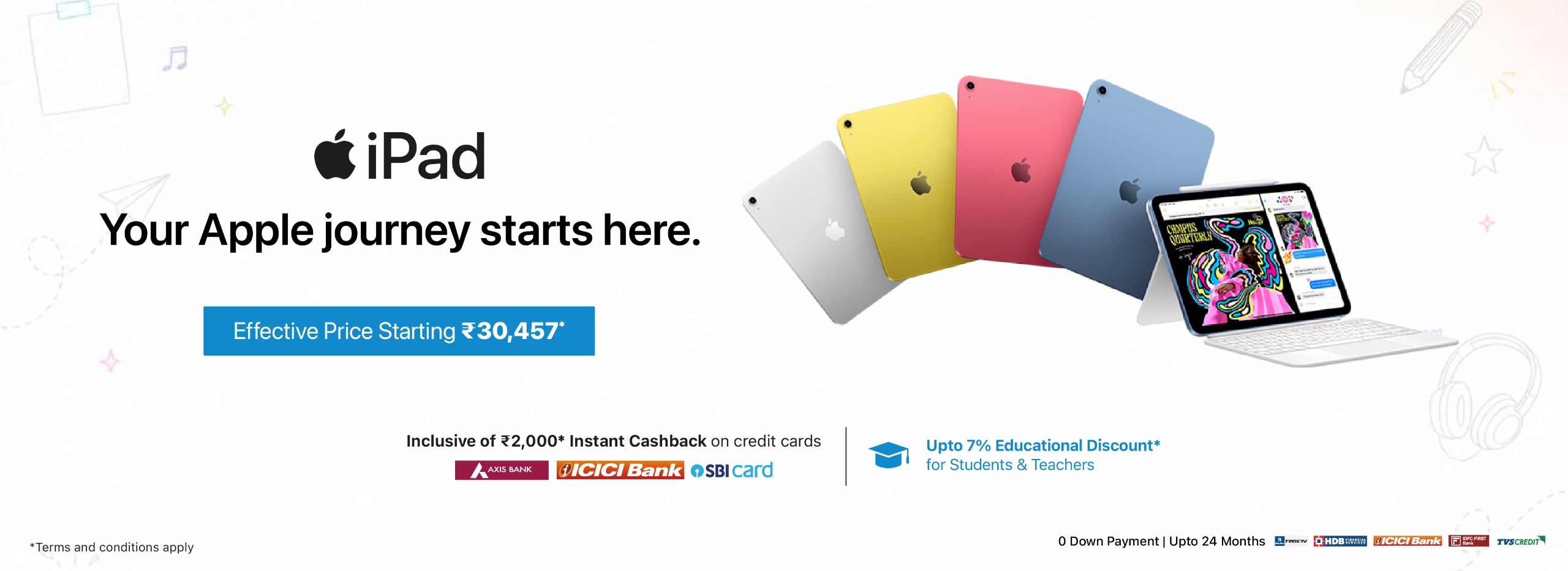 iPad student page banner