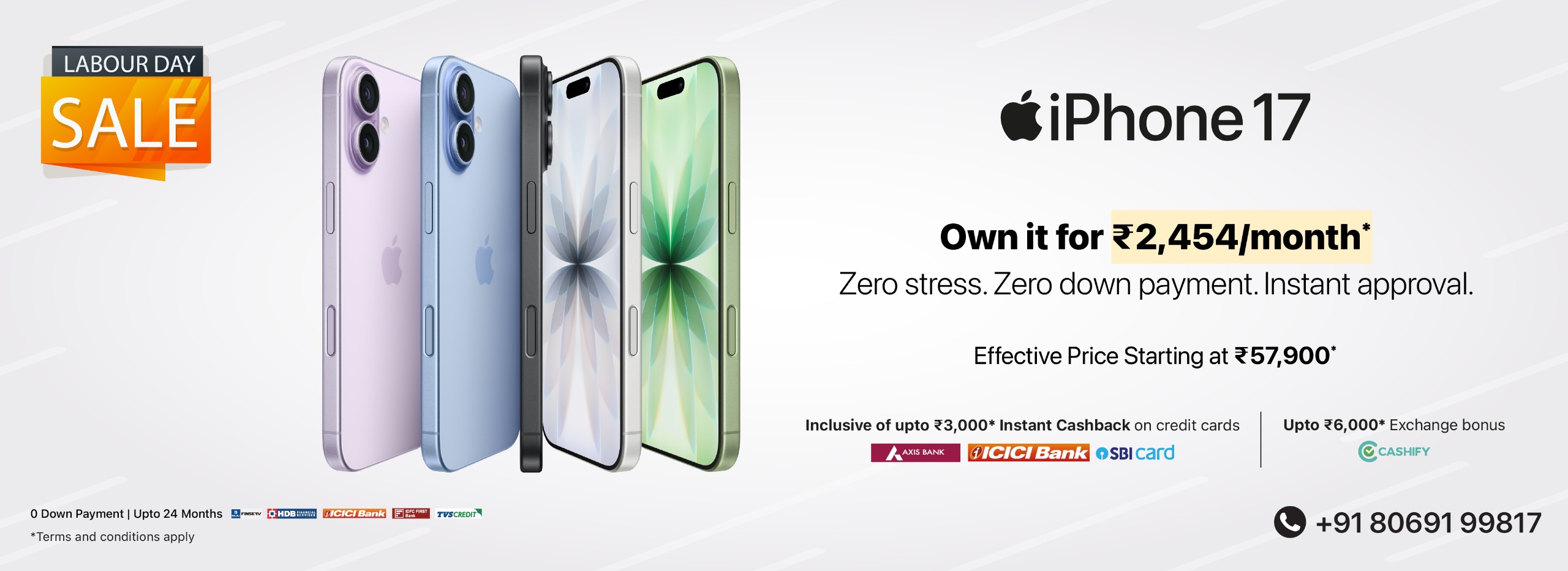 iPhone 17 Labour Day banner d