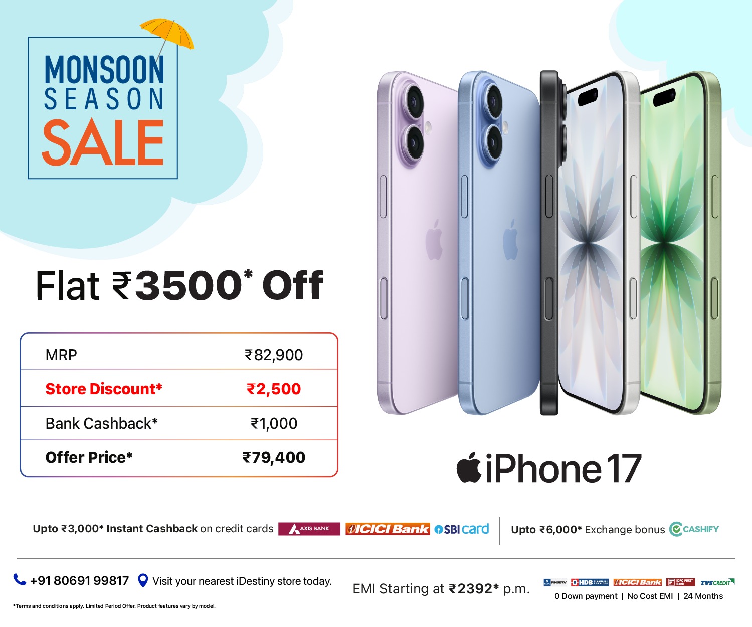 iPhone 17 monsoon banner m
