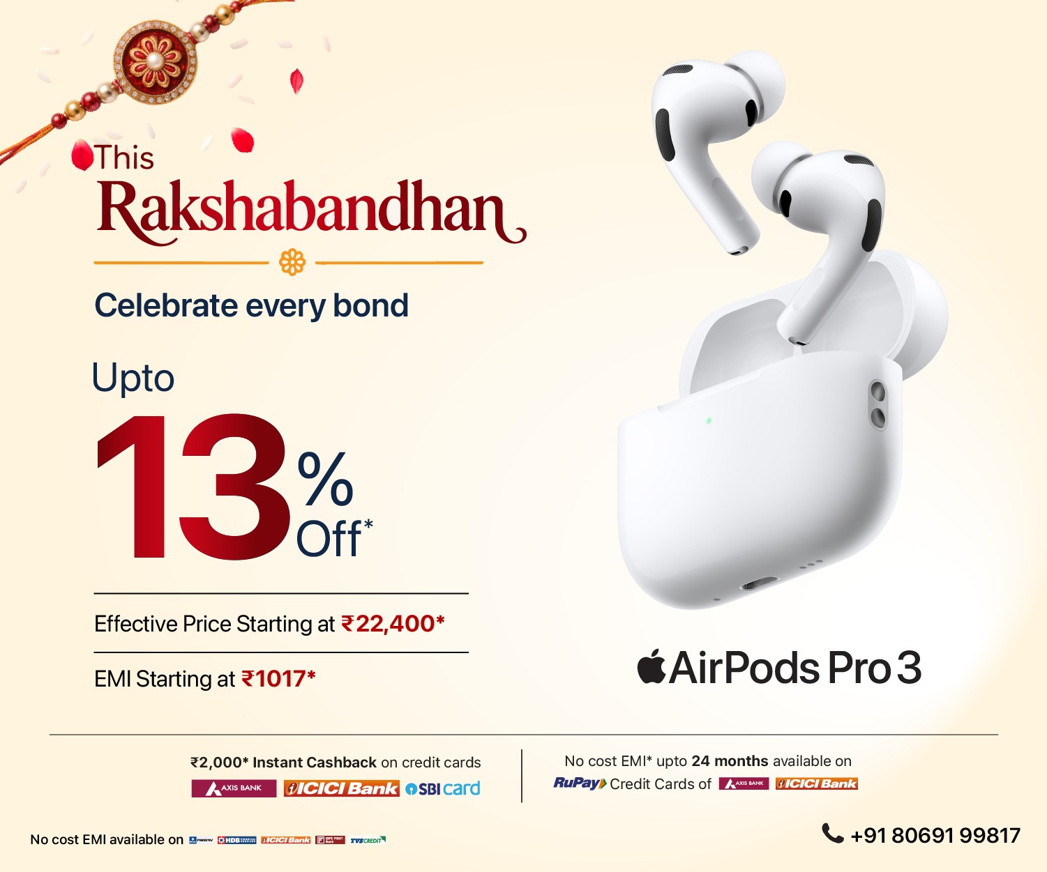 AirPods Pro 3 Rakhi Banner m
