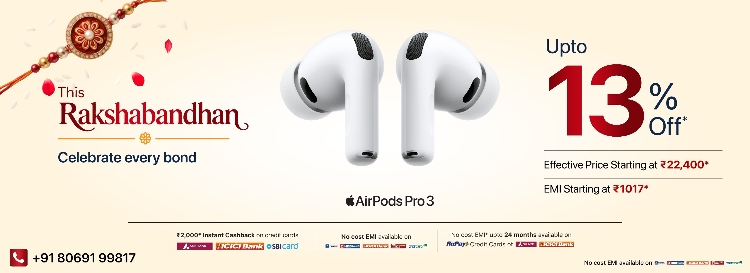 AirPods Pro 3 Rakhi Banner