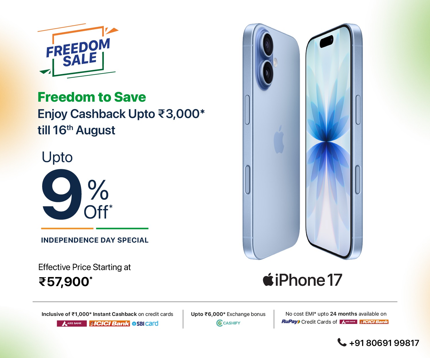 Freedom iPhone 17 Banner m