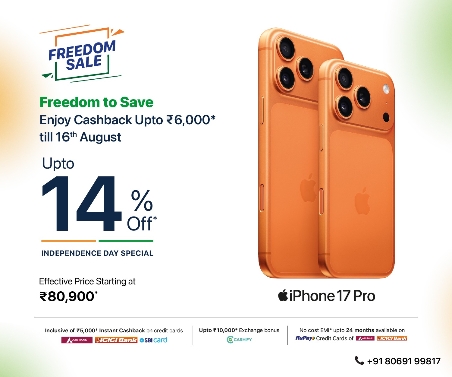Freedom iPhone 17 Pro Banner d