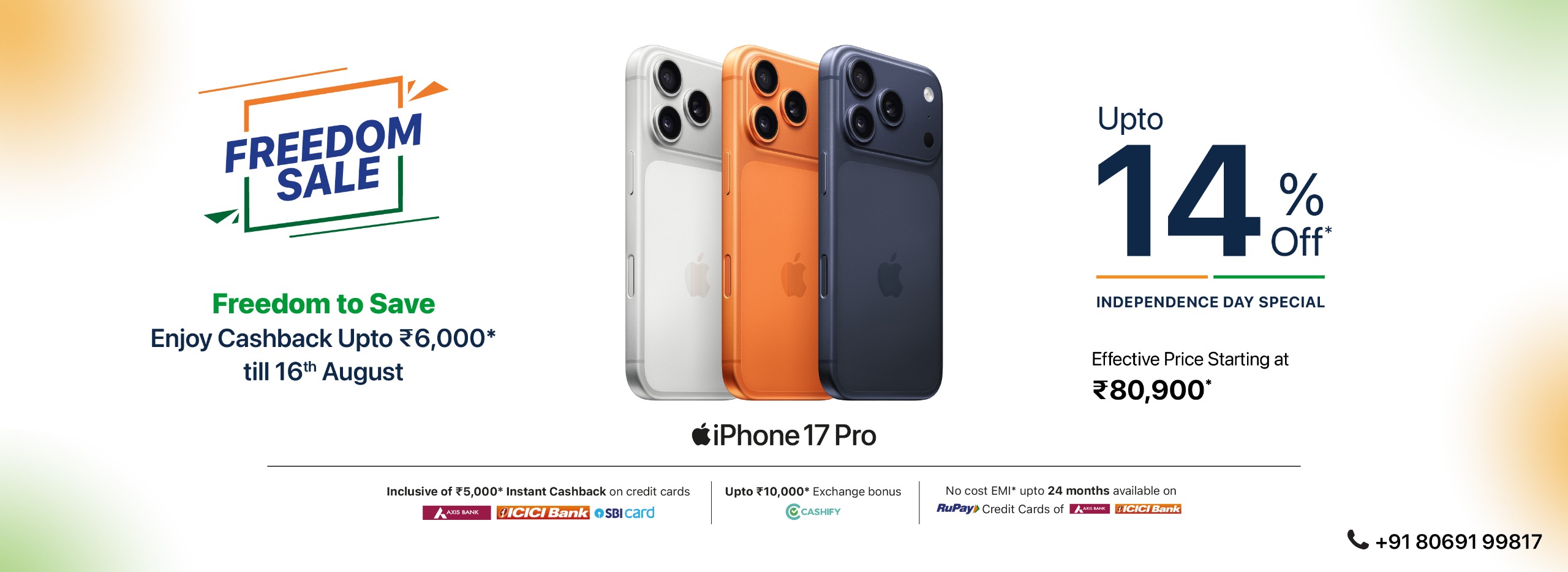 Freedom iPhone 17Pro Banner d
