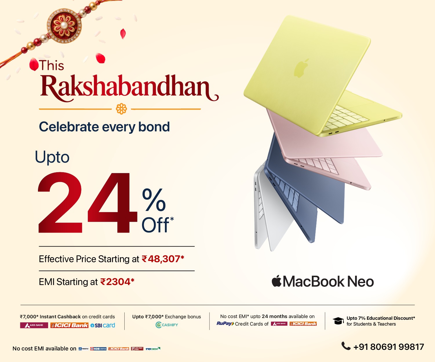 MacBook Neo Rakhi Banner m
