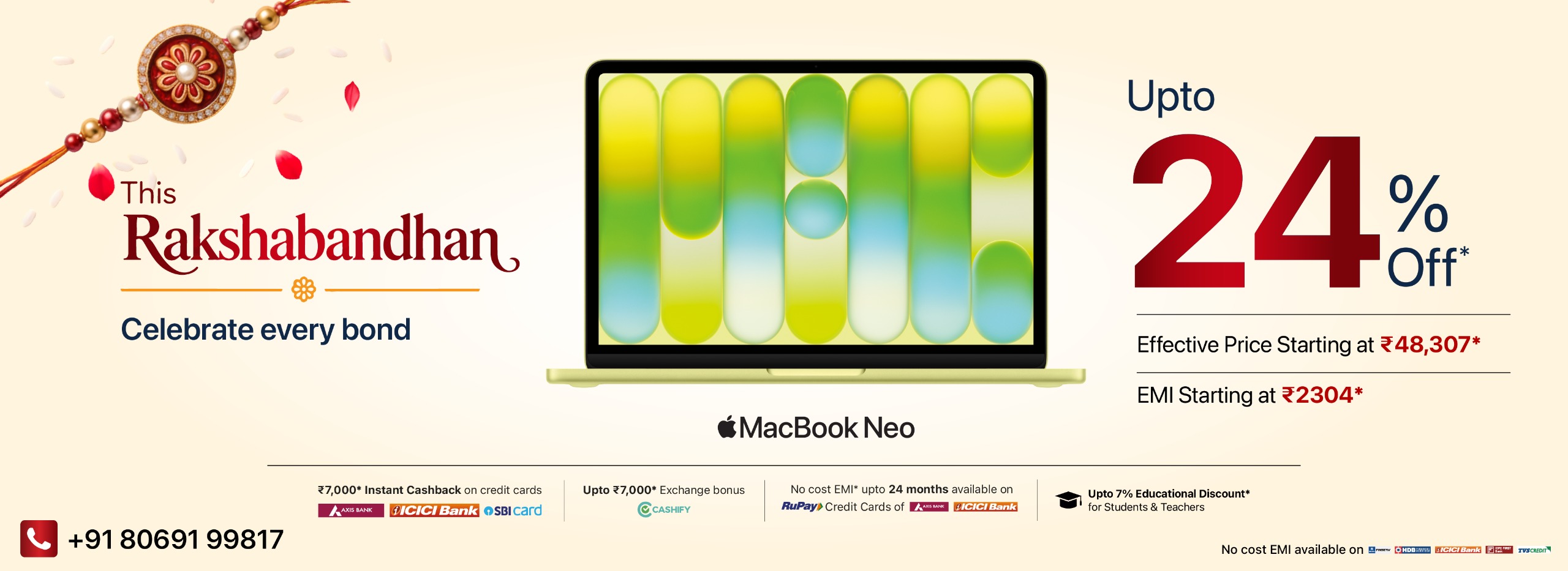 MacBook Neo Rakhi Banner
