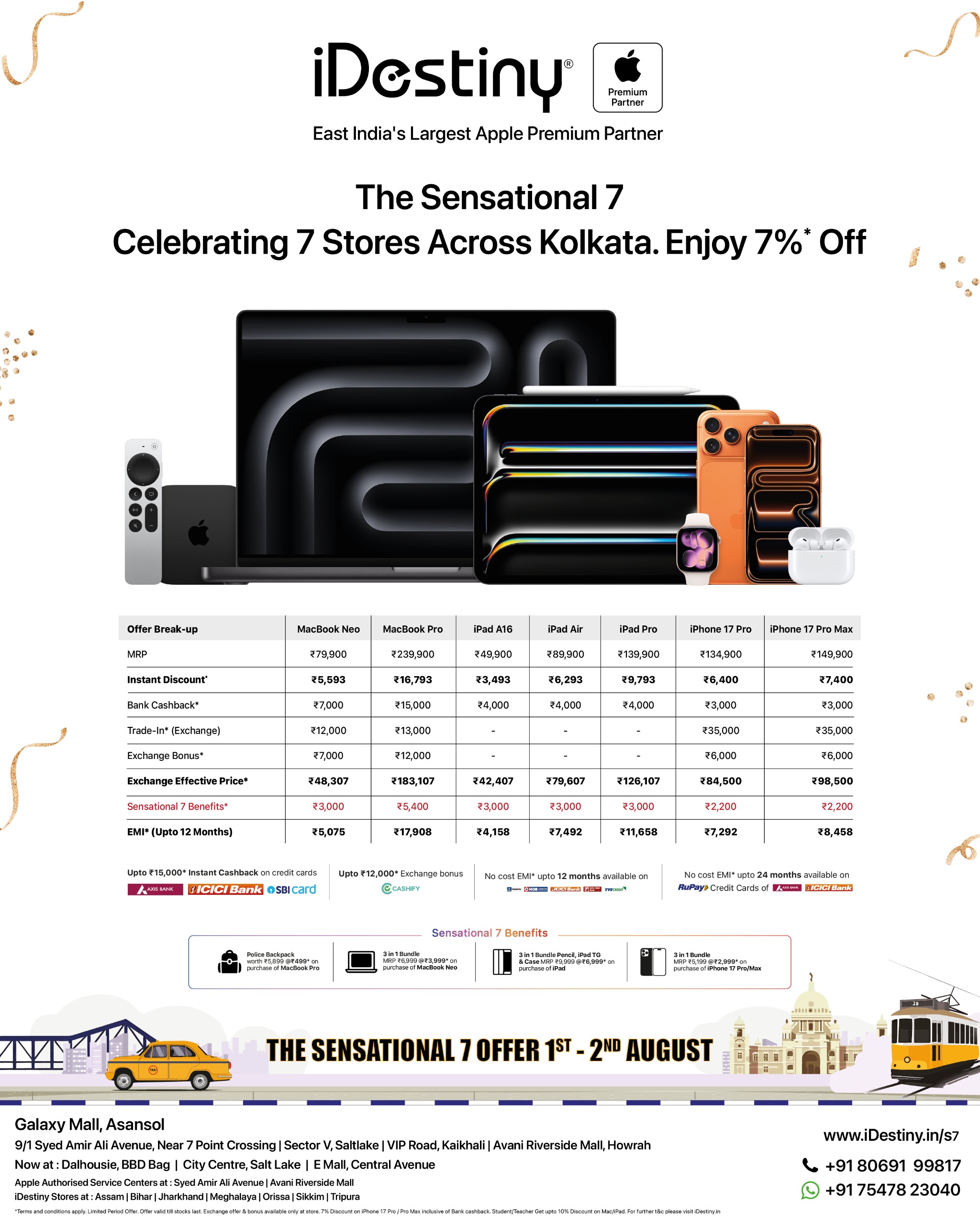 Kolkata 7 store web page