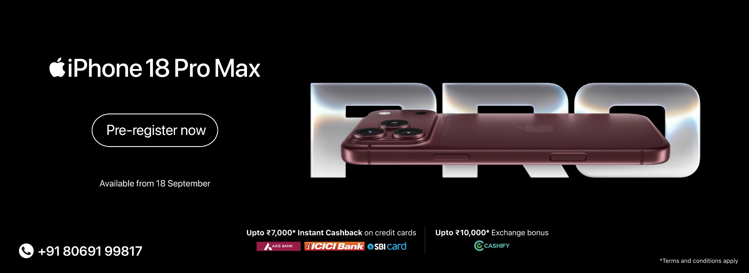 iPhone 18 Pro Max banner M Pre-reg