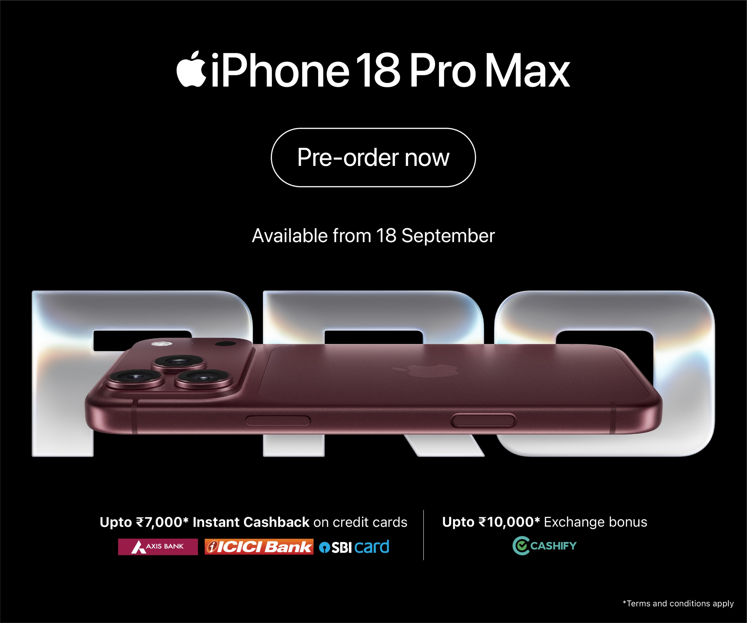 iPhone 18 Pro Max banner pre-order m